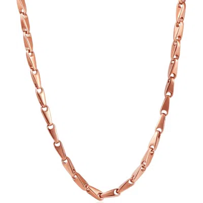 Pompeii3 Men's Seed Link 14k Gold (40gram) Or Platinum (75gram) 4mm Link Chain Necklace 20" In White