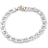 Pompeii3 Men's Solid 14k Gold (26grams) Or Platinum (43gram) 7mm Link Bracelet In Multi