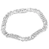 Pompeii3 Men's Solid 14k White Gold 39 Gram 8.5" Bracelet 8.4mm Wide In Multi