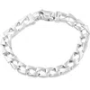 Pompeii3 Men's Solid Square Cuban 14k Gold (44grams) Or Platinum (71gram) 10mm Bracelet 9.25" In Silver