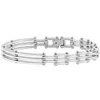 Pompeii3 Men's Steel Polished Single Tone 7.5mm Link Flexible 8 " Cuffed Bracelet In Silver