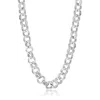 Pompeii3 Men's Steel Single Tone 10mm Double Circle Link Flexible 22 " Necklace In Silver