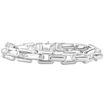 Pompeii3 Men's Steel Single Tone Clasp 10mm Long Link 8.5 " Bracelet In Green