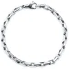 Pompeii3 Men's Steel Single Tone Clasp 7.5mm Tight Link 8.5 " Bracelet In Silver