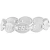 Pompeii3 Men's Steel Single Tone Designed Link 14mm Link 8.5 " Bracelet In Silver