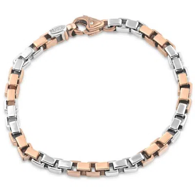 Pompeii3 Men's Tight Link 14k Gold (50gram) Or Platinum (81gram) 5.5mm Bracelet 8.5" In Silver