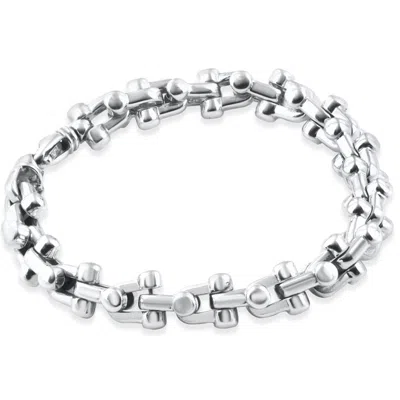Pompeii3 Men's U-shape Link 14k Gold (76gram) Or Platinum (122gram) 10mm Bracelet 9" In Silver