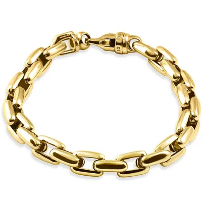 Pompeii3 Men's Wide Round Link 14k Gold (56gram) Or Platinum (90gram) 9mm Bracelet 8.5"