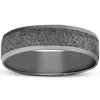 Pompeii3 Mens 10k Black Gold Textured Wedding Band In Multi