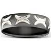 Pompeii3 Mens 10k Black Gold Wave Wedding Band In Multi