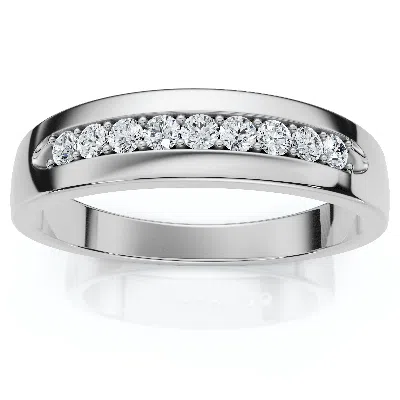 Pompeii3 Men's 1/4ct Polished Diamond Wedding Ring Lab Grown In Purple