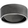 Pompeii3 Mens 14k Black Gold Brushed 8mm Comfort Fit Wedding Band Size Selectable In Multi