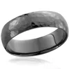 Pompeii3 Mens 14k Black Gold Hammered Wedding Ring 6mm New Band Size Selectable In Multi