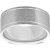 Pompeii3 Mens 14k White Gold Comfort Fit Brushed New Wedding Ring Band Size Selectable In Multi