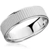 Pompeii3 Mens 14k White Gold Comfort Fit Brushed Wedding Band Size Selectable In Multi