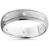 Pompeii3 Mens 14k White Gold Diamond Wedding Brushed Band Ring In Multi