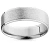 Pompeii3 Mens 14k White Gold Flat Brushed Comfort Wedding Band Size Selectable In Multi