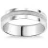 Pompeii3 Mens 6mm Comfort Fit Platinum Wedding Band Size Selectable In Silver