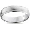 Pompeii3 Mens 6mm Platinum Wedding Band Brushed Comfort Fit Ring Size Selectable In Multi