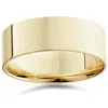 Pompeii3 Mens 8mm 14k Yellow Gold Comfort Fit Flat Wedding Band Size Selectable In Multi