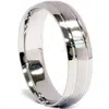 Pompeii3 Mens 950 Platinum 6mm Brushed Comfort Fit Wedding Band Size Selectable In Multi