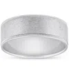 Pompeii3 Mens 950 Platinum 8mm Brushed Comfort Fit Band Ring New Size Selectable In Multi