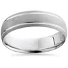 Pompeii3 Mens 950 Platinum Brushed Comfort Fit Wedding Ring Band Size Selectable In Multi