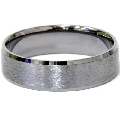 Pompeii3 Mens Black Gold Brushed Wedding Band Size Selectable In Multi