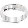 Pompeii3 Mens Brushed Comfort Fit Wedding Band 14k White Gold Size Selectable In Multi