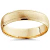 Pompeii3 Mens Brushed Comfort Fit Wedding Band 14k Yellow Gold Size Selectable In Multi