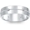 Pompeii3 Mens Comfort Fit Bezel Diamond Wedding 14k White Gold Band Ring In Multi