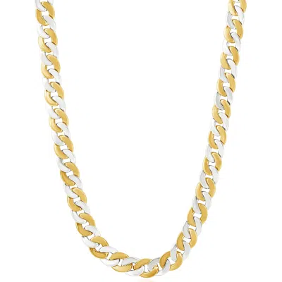 Pompeii3 Mens Cuban 14k Gold (72gram) Or Platinum (115gram) 7.5mm Link Chain Necklace 22" In Silver