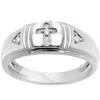Pompeii3 Mens Diamond Cross Wedding Ring 10k White Gold In Multi