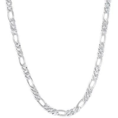 Pompeii3 Mens Figaro 14k Gold (43gram) Or Platinum (80gram) 5.5mm Link Chain Necklace 24" In Metallic