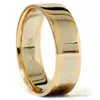 Pompeii3 Mens Gold Plain Two Tone Comfort Fit Wedding Band 14k In Silver