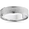 Pompeii3 Mens Hammered 14k White Gold Comfort Fit Ring Band New Size Selectable In Multi