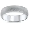 Pompeii3 Mens Hammered White Gold Wedding Band Milgrain Ring 6mm Size Selectable In Multi