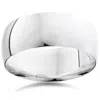 Pompeii3 Mens High Polished Wedding Band 14k White Gold Size Selectable In Multi