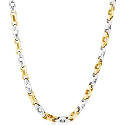 Pompeii3 Mens Marine 14k Gold (146gram) Or Platinum (274gram) 6mm Link Chain Necklace 24" In Multi