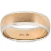 Pompeii3 Mens Plain Wedding Band 14k Gold Two Tone Comfort Fit In Multi