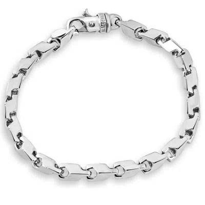 Pompeii3 Mens Solid 14k Gold Or Platinum 4.5mm Bracelet (25-44grams) 8.5" In Silver