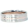 Pompeii3 Mens Two Tone Brushed Wedding Band 14k White & Yellow Gold In Silver