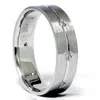 Pompeii3 Mens White Gold Comfort Fit Si Diamond Wedding Band New In Silver