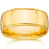 Pompeii3 Milgrain Wedding Band 14k Yellow Gold Size Selectable In Multi