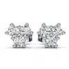 Pompeii3 Mini Trio Diamond Studs 14k Gold Lab Grown Women's Earrings In Multi