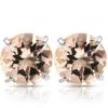 Pompeii3 Morganite Studs Available In 14k White Or Yellow Gold 6mm In Gold
