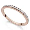 Pompeii3 Pavé Diamond Thin Stackable Wedding Ring 14k Gold Or Platinum Lab Grown Ef/vs In Gold