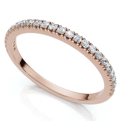 Pompeii3 Pavé Diamond Thin Stackable Wedding Ring 14k Gold Or Platinum Lab Grown Ef/vs