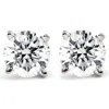 Pompeii3 Platinum 1/2ct Diamond Studs In Silver