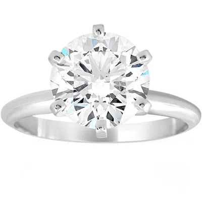 Pompeii3 Platinum 1/4 - 3ct Diamond Solitaire Engagement Ring Lab Grown In Metallic